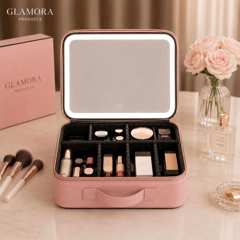 Estuche de Maquillaje Premium con Espejo LED Desmontable™